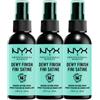 NYX Professional Makeup Make Up Setting Spray Dewy Finish 3er Set Spray fissante 180 ml Nr. 02 - Dewy Finish