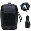 EXCELLENT ELITE SPANKER Marsupio Tattico EDC Sacchetti di Utilità Molle Custodia per Telefono Marsupio Porta Attrezzi per Accessori Molle (Nero)