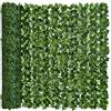 DearHouse - Recinzione di edera artificiale per la privacy, 29,7 x 149,9 cm, siepi artificiali e foglie di edera finta, decorazione per esterni, giardino, giardino