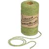 Halbach Filato di cotone riciclato, larghezza 1 mm, lunghezza 220 metri, filato di cotone sostenibile per macramè o fai da te, colore: verde oliva