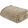 Madison Park Plaid in acrilico a maglia grossa con finitura marrone chiaro, MP50-8116
