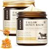 XWUX Beef Tallow Face Cream, 2 Pezzi di Balsamo per il Viso al Sego e al Miele, 100% Grass-fed Beef Tallow Balm, Crema Viso Sego, Cura Profonda per Viso e Corpo, 120 g x 2