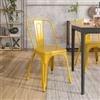 DEGHI Sedia impilabile stile industrial in metallo giallo - Farley