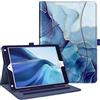 FINTIE Cover per iPad 9.7 2018/2017 / iPad Air 2 / iPad Air 9.7 pollici - Custodia di protezione multi angolo Custodia a portafoglio con tasca e funzione di sonno/sveglia automatica, marmo oceano