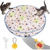 AYESY Giochi Interattivi per Gatti, Palla giocattolo per Gatto con Tappetino Stimolare l'Instinto di Caccia Giocattoli da Inseguimento al Coperto Palla Rimbalzante Automatica Usb Giochi da Pavimento B