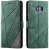 SONWO Cover per Galaxy S8 Plus, Flip Caso in PU Pelle Case Cover Portafoglio Custodia per Samsung Galaxy S8 Plus, [Kickstand] [Slot per Schede], Verde