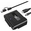 UNITEK Adattatore per hard disk IDE SATA a USB, USB SATA IDE da 2,5/3,5 IDE SATA HDD/SSD, incluso cavo dati USB C con adattatore USB A e adattatore di rete da 12 V/2 A