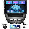 Inefala Android 15 Qualcomm 8 Core 4+64G Autoradio per Toyota Aygo/Peugeot 107/Citroen C1 2005-2014 con Wireless CarPlay Android Auto, 10 Pollici Schermo per Auto con Mirror Link GPS WIFI FM/RDS SWC