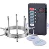 AMAZBEE Dilatatore anale Electroshock con accessori Giocattoli sessuali elettrici per anale e vaginale Speculum in acciaio inox divaricatore rettale (C,1)