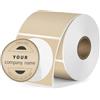 FINDAT Etichette Termiche Rotonde 30 mm Compatibile Stampanti M110 M220 Vinile Autoadesiva Impermeabile per Ufficio Logo QR Code 300/rotoli Khaki