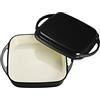 ECHTWERK Casseruola e padella universale 2 in 1, Pirofila in ghisa con coperchio, Casseruola in ghisa con rivestimento smaltato, Adatta per forni, grill, barbecue e induzione, Nero, 1,5 L, Ø 24,6 cm