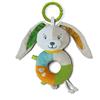 Clementoni - 17787 - Lovely Bunny Soft Rattle - Sonaglino Neonato Morbido Peluche, Gioco Neonato, Sonaglino Passeggino Anello, Rafforza Le capacità Motorie E Sensoriali, 100% Lavabile in Lavatrice