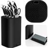 Ninonly Ceppo Coltelli da Cucina Vuoto, Universal Porta Coltelli con Cote Integrata, Moderno Staccabile Portacoltelli Set Ceppo da Cucina per Facile Pulizia Salvaspazio