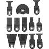 Walfront 12 Pezzi Lame Multifunzione, Lame Oscillanti Lame A A Sgancio Rapido Standard per Taglio Multitool Lucidatura