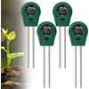 GAOUTO 4 misuratori di umidità del suolo per piante 3 in 1 misuratore di umidità per piante con PH/temperatura/luce, adatto per giardinaggio, prato, giardino, agricoltura
