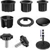 SZHUGEKI 7 Set Accessori per Supporto Base Ombrellone, con Manicotto Orifizio, Viti, Tappi, per Basi Ombrellone da Giardino e Patio