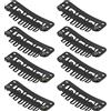 Pongnas 100 clip di estensione dei capelli in acciaio inox per extension di capelli fai te a 6 denti per extension per capelli fai te