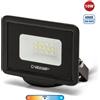 Velamp PADLIGHT5, proiettore LED SMD 10W IP65, nero 4000K