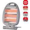 Velamp Stufa elettrica al Quarzo 800W. Grigio