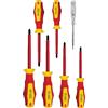 Velamp Set di 7 cacciaviti isolati (3 piatti + 3 a croce + tester)