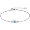 Vadmans Bracciale da donna con nodo celtico, in argento Sterling 925, con pietra portafortuna, con nodo celtico, con zirconi cubici, gioielli marzo, regalo di compleanno per donne e ragazze