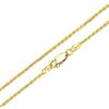 Bling Jewelry 2Mm 040 Gauge Strong 14K Gold Plated .925 Sterling Silver Rope Link Chain Necklace For Women Made In Italy 16 20 24 In