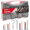 Fischer PowerBox 180 Tasselli DuoPower con Viti e Ganci, per Muro Pieno, Forato e Cartongesso, 360 Pz totali, 564282