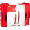 Fischer Duopower L-Boxx Valigetta Attrezzi, Assortimento 910x Tasselli Duopower, Ø 6-8-10 mm Cassetta Resistente agli Urti e Impilabile, compatibile sortimo, 560492
