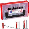 Fischer FixTainer DuoPower DuoTec, Valigetta 200 Tasselli con Vite Assortiti, per Fissaggio su Cartongesso, Muro Pieno, Mattone Forato, e Calcestruzzo cellulare, 541106