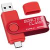 BORLTER CLAMP 128GB Chiavetta USB 3.0 Type-C, BorlterClamp 2 in 1 Pendrive (USB C e USB-A 3.0) Memoria Flash OTG USB Flash Drive Girevole per Android Smartphone Samsung S10 S8, Huawei honor, Laptop, PC (Rosso)