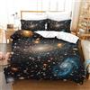 RBGKZVYUM 3D Stampa Set Copripiumino Galaxies Set Di Lenzuola 3 Pezzi Con Cerniera,piumone in Microfibra Con Federa Per Ragazzi E Ragazze Single（140x200cm）