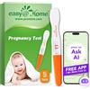 Easy@Home 5 x Test di Gravidanza Precoce 5 Giorni: Easy@Home 5 Test Gravidanza 10mIU/ml Accuratezza del 99% Rilevamento Rapido & Risultato Rapido con l'APP Premom Italiana - 5 HCG Tests