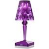 Kartell Battery Lampada da Tavolo, Confezione da 1 Pezzo, Prugna, Alluminio, 37x25x19 cm