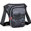 QINGLOU QIGNLOU Borsa da Gamba Moto Impermeabile Marsupio Sportivo Borsa da Gamba Tattica Multifunzionale Marsupio Cosciale per Campeggio Escursionismo Ciclismo Viaggio Trekking Sport