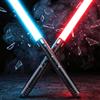 MOZC Spada Laser, Spade Laser Bambino con 15 Colori, Lightsaber Duello per 4 modalità Suoni, Spada Laser Ricaricabile USBC con Manico Metallico, Spade Laser per Halloween, Regalo di Natale (Nero 2PC)