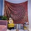 Craft Trade Mandala Arancia Arazzo Telo da Parete Indiano Arazzi Appeso al Muro Boho Tapestry per Della Casa Soggiorno e Camera da Letto- 137 x 213 cm