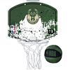 Wilson Minicanestro da Basket NBA TEAM MINI HOOP, Plastica, Bianco/Verde (Milwaukee Bucks), Taglia unica