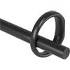 Umbra Ringlet Bastone per Tende Estensibile, 2,5 cm, 107 - 305 cm, 2 Punte, staffe da Parete e Materiale di Fissaggio Inclusi, Lega di Acciaio, Noir Mat, 2.5 cm