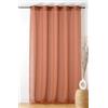 Linder - Tenda a cerchio - Finitura occhielli colore canna fucile - Colore arancione mattone - 290 x 240 cm - 100% poliestere - Collezione Boucline