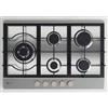 LG CBGZ3016S Piano cottura a gas 75cm, Potenza 11,5kW, 5 bruciatori, Termovalvole di sicurezza, Griglie in ghisa antiribaltamento, Inox