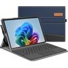 FINTIE Custodia per Microsoft Surface Pro 12 Pollici 1a Edition (2025), [Multi-angli] Portfolio Business Cover con Tasca e Portapenne, Compatibile con Tastiera Type Cover, Indigo/Nero