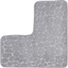 ZGXNYI Tappetino da Bagno angolare a Forma di L, Antiscivolo, in ciottoli, Lavabile in Lavatrice, Morbido e Assorbente, for Doccia e Angolo da Bagno Tappeto Bagno(Grey)