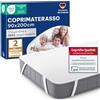 Blumtal Coprimaterasso Singolo Impermeabile - 90 x 200 cm, Coprimaterasso Impermeabile Singolo, Bande Elastiche, Tela Cerata Traspirante, Certificato OEKO-TEX, 2 Pezzi