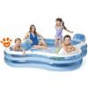 Intex Piscina Gonfiabile Family con 4 Sedute (229x229x66cm) Art. 56475 - Confezione Da 1 Pezzo