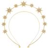 Generse Fascia per capelli con corona e stella con strass, per costume da dea, per donne e ragazze, 1 pezzo (oro)