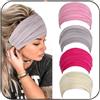 Reaky Fascia larga per capelli, stile bohémien, con nodo, per yoga, elastica, accessori per capelli per donne e ragazze
