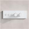 Fortis termostatico, 3 uscite, installazione orizzontale, per corpo incasso Blocco, 50713THMW, Blocco bianco opaco [Rubinetteria Bagno > Rubinetteria Doccia]