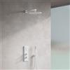 Fortis Blocco square sistema doccia con termostatico incluso corpo incasso, soffione doccia e set doccetta, 50722THMW#SET1, Blocco bianco opaco [Rubinetteria Bagno > Sistemi Doccia da Incasso]