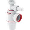 Wirquin 30723195 - Sifone per lavello Neo Air ⌀40 mm zero perdite con presa lavatrice, bianco