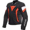 Dainese AVRO 5 TEX JACKET BLACK RED-FLUO WHITE | DAINESE